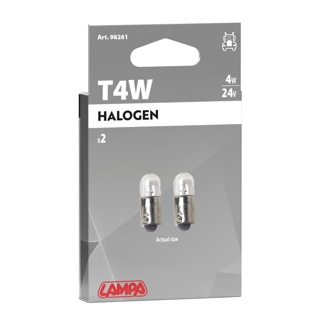 24V Lampada micro - T4W - 4W - BA9s - 2 pz - Scatola