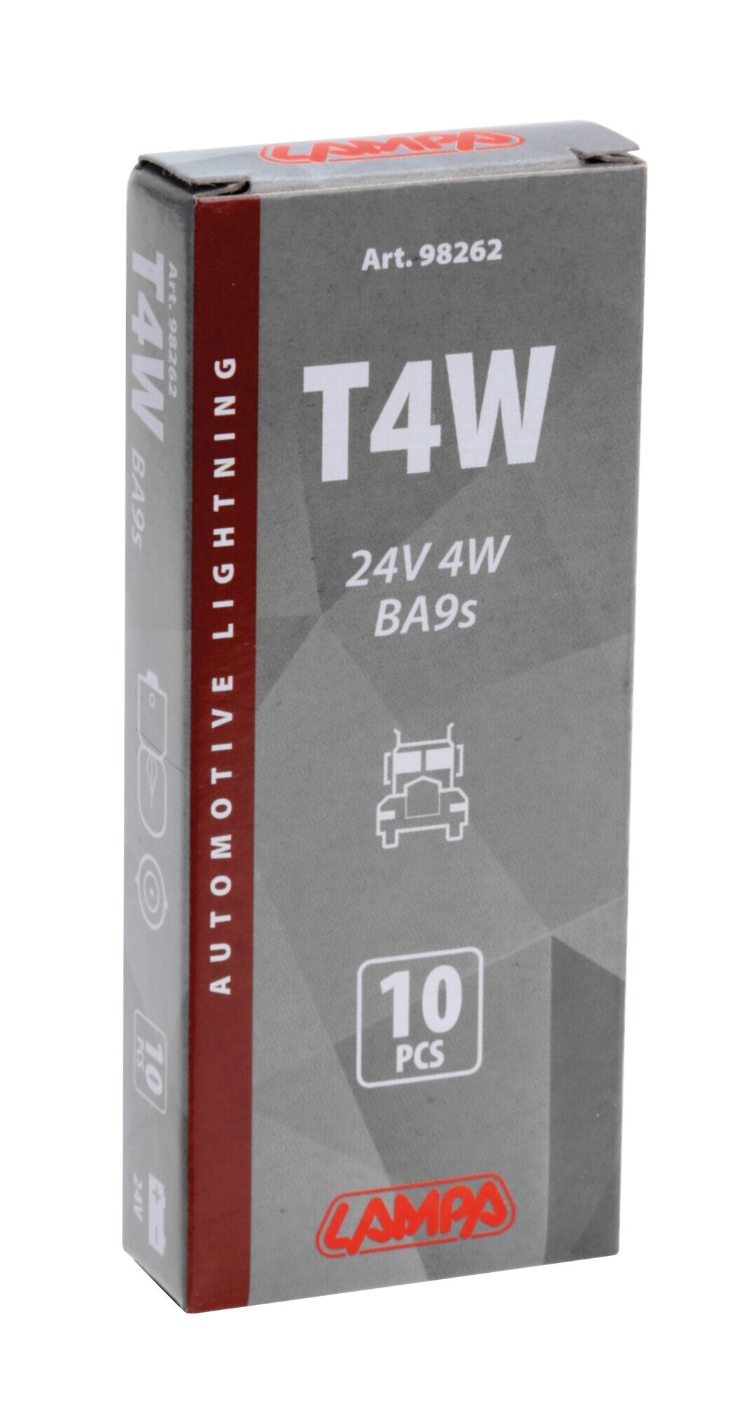 24V Lampada micro - T4W - 4W - BA9s - 10 pz - Scatola