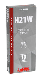 24V Lampada alogena micro - H21W - 21W - BAY9s - 10 pz - Scatola