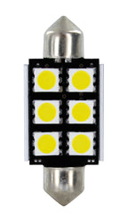 24V Led Series - 6 SMD x 3 chips - 15x39 mm - SV8,5-8 - 2 pz - Scatola - Bianco - Doppia polarità