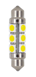 24V Led Series - 12 SMD x 3 chips - 11x41 mm - SV8,5-8 - 2 pz - Scatola - Bianco - Doppia polarità