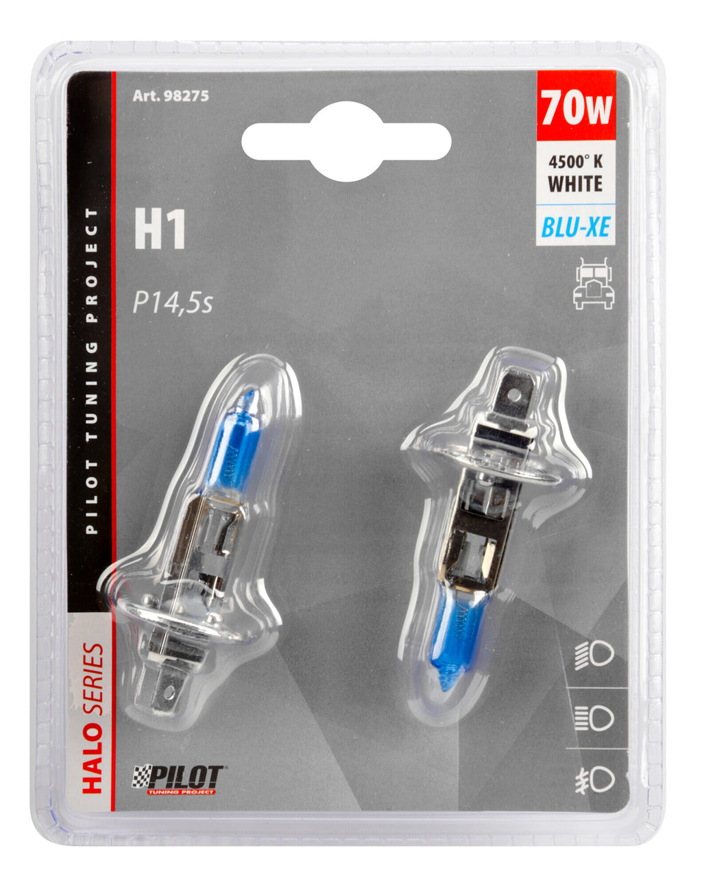 24V Lampada alogena Blu-Xe - H1 - 70W - P14,5s - 2 pz - D/Blister