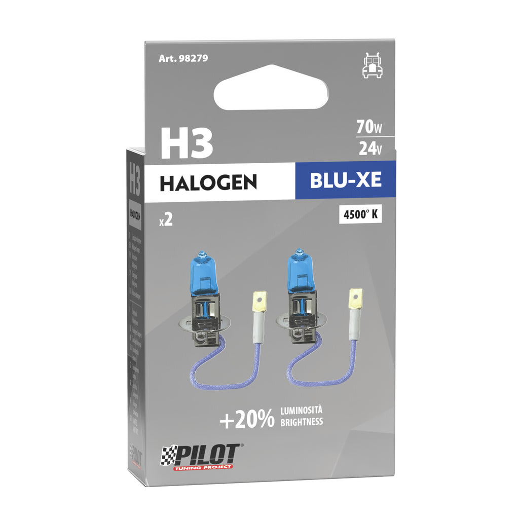 24V Lampada alogena Blu-Xe - H3 - 70W - PK22s - 2 pz - Scatola