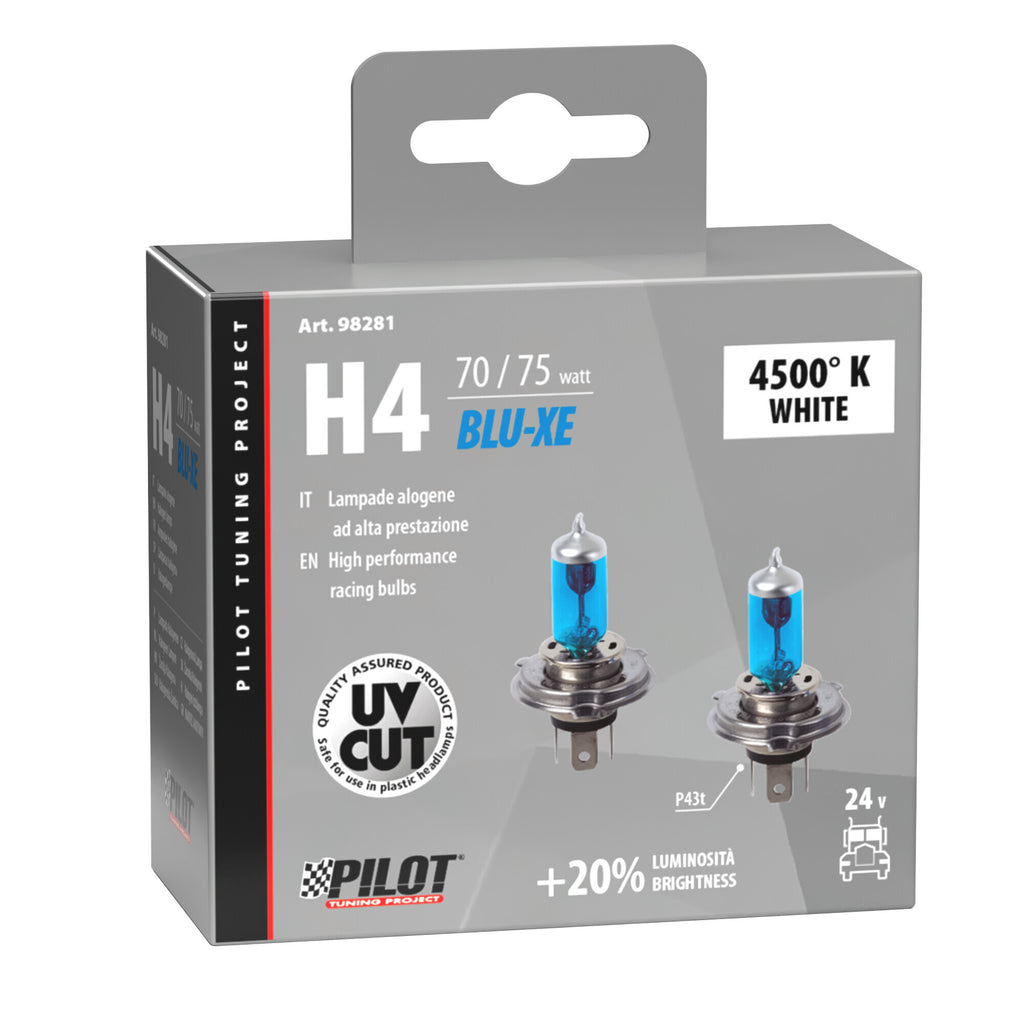 24V Lampada alogena Blu-Xe - H4 - 70/75W - P43t - 2 pz - Scatola