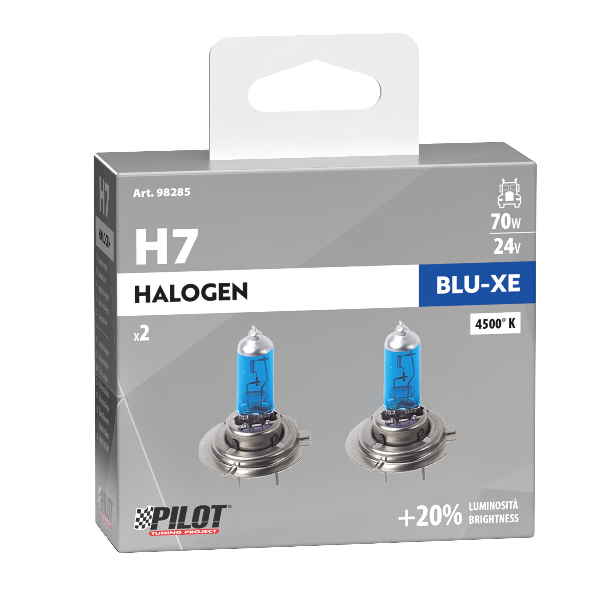 24V Lampada alogena Blu-Xe - H7 - 70W - PX26d - 2 pz - Scatola
