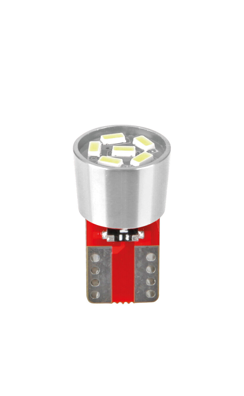 24V Led series - 6 Led SMD - (T10) - W2,1x9,5d - 2 pz - Scatola - Bianco - Doppia polarità - Resistenza incorporata