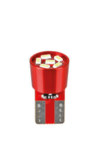 24V Led series - 6 Led SMD - (T10) - W2,1x9,5d - 2 pz - Scatola - Rosso - Doppia polarità - Resistenza incorporata
