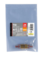24V Led series - 6 Led SMD - (T10) - W2,1x9,5d - 2 pz - Busta - Arancio - Doppia polarità - Resistenza incorporata