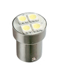 24V Led Series - 4 SMD x 3 chips - (P21W) - BA15s - 1 pz - D/Blister - Arancio - Doppia polarità