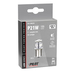 24V Led Series - 8 SMD x 3 chips - (P21W) - BA15s - 1 pz - Scatola - Bianco - Doppia polarità