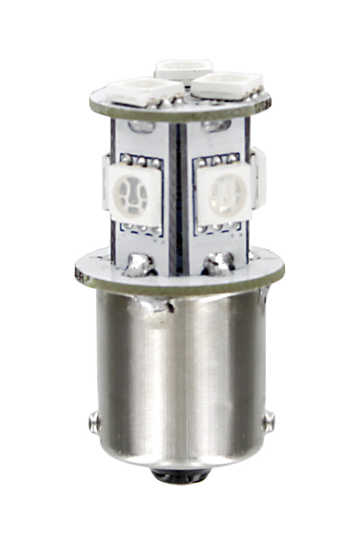 24V Led Series - 8 SMD x 3 chips - (P21W) - BA15s - 1 pz - Scatola - Bianco - Doppia polarità