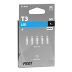 24V Kit Lampade cruscotto Led 1 Led - (T3) - W2x4,6d - 5 pz - D/Blister - Bianco