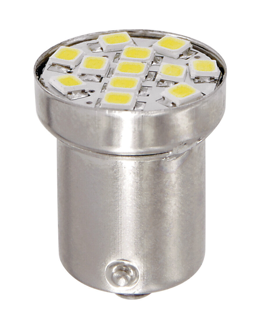 24V Led Series - 12 Smd x 1 chip - (R5W-R10W) - BA15s - 20 pz - Scatola - Bianco - Doppia polarità