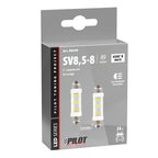 24V Led Series - 6 Led - 11x41 mm - SV8,5-8 - 2 pz - Scatola - Bianco