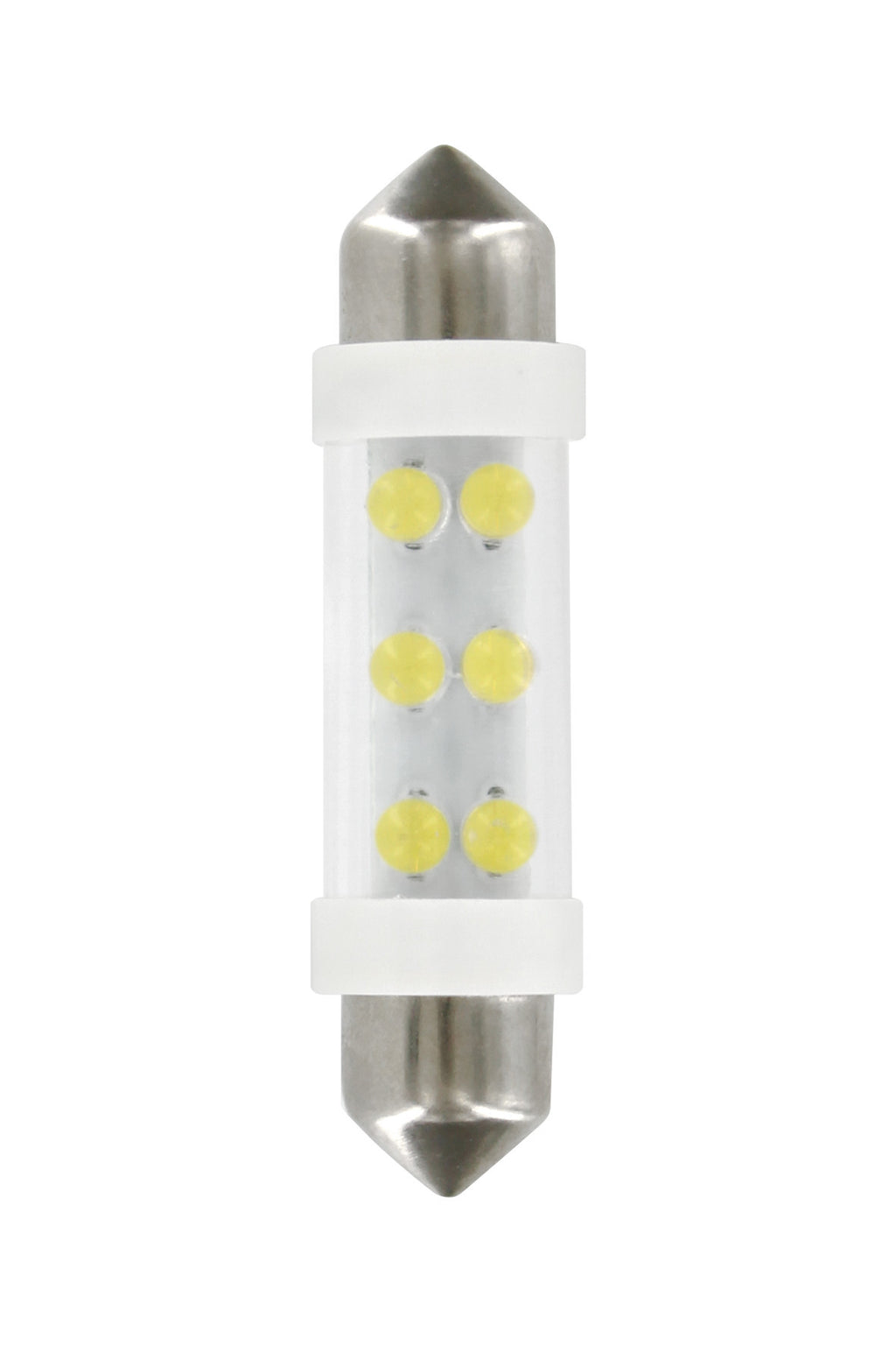 24V Led Series - 6 Led - 11x41 mm - SV8,5-8 - 2 pz - Scatola - Bianco