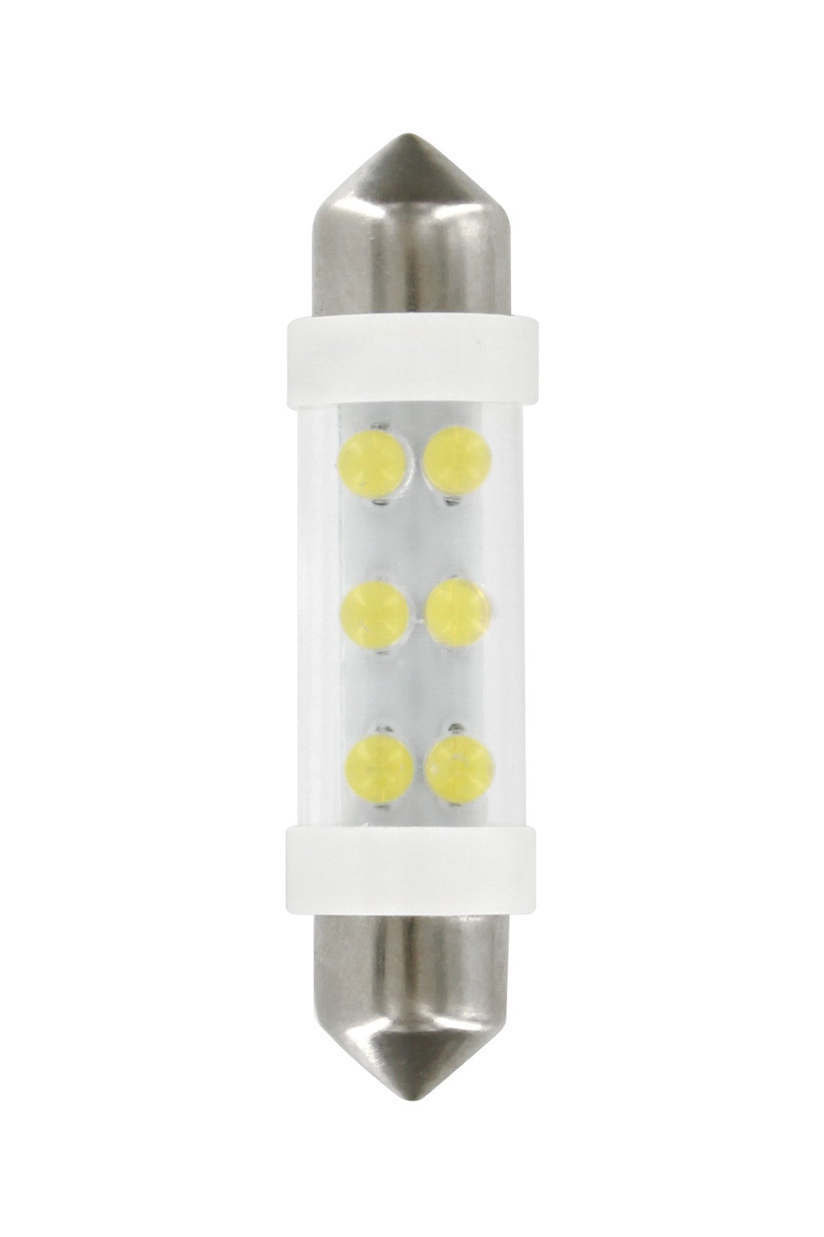 24V Led Series - 6 Led - 11x41 mm - SV8,5-8 - 2 pz - Scatola - Bianco