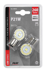 24V Led Series - 34 SMD x 3 chips - (P21W) - BA15s - 2 pz - Scatola - Bianco
