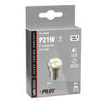24V Led Series - 4 SMD x 3 chips - (P21W) - BA15s - 1 pz - Scatola - Bianco - Doppia polarità