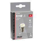 24V Led Series - 4 SMD x 3 chips - (P21W) - BA15s - 1 pz - Scatola - Rosso - Doppia polarità