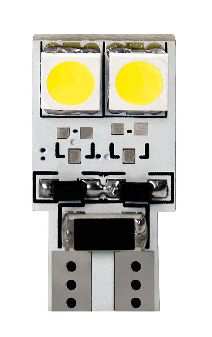 24V Hyper-Led 12 - 4 SMD x 3 chips - (T10) - Bifocus - W2,1x9,5d - 2 pz - D/Blister - Rosso - Doppia polarità - Resistenza incorporata