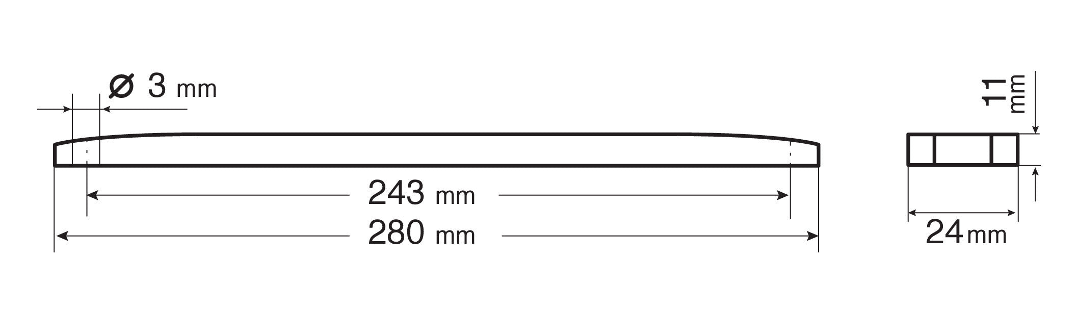 Luce ingombro - 12 Led - 24V - Rosso