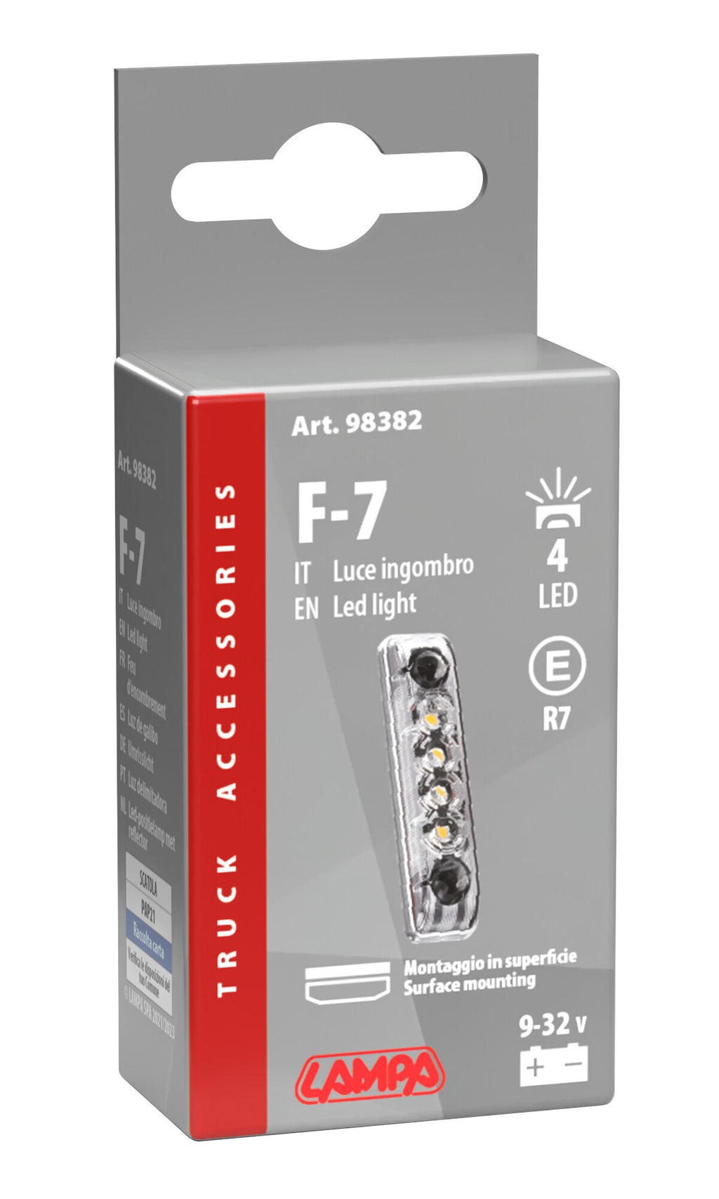 Luce ingombro - 4 Led - 24V - Bianco
