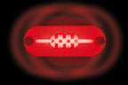Luce ingombro con catarifrangente - 5 Led - 24V - Rosso