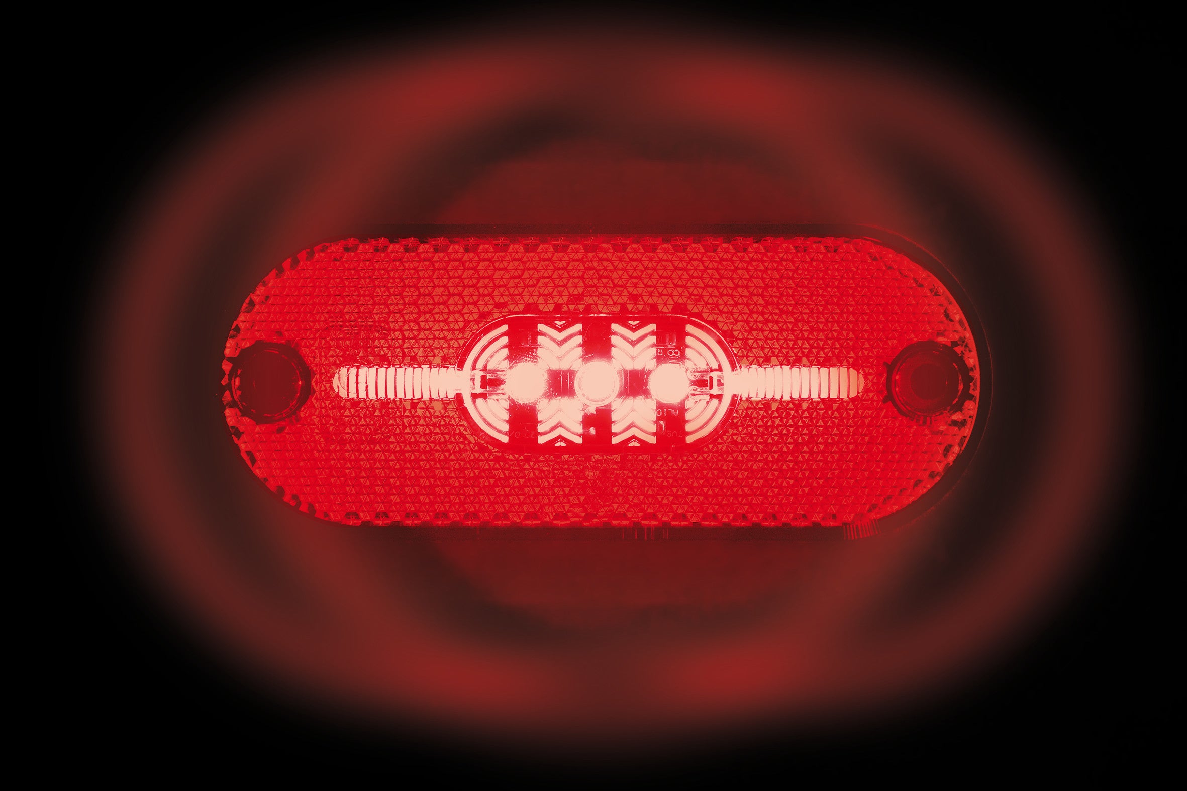 Luce ingombro con catarifrangente - 5 Led - 24V - Rosso