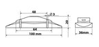 Luce decorativa - 2 Led - 24V - Bianco