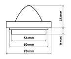 Luce decorativa - 9 Led - 24V - Rosso