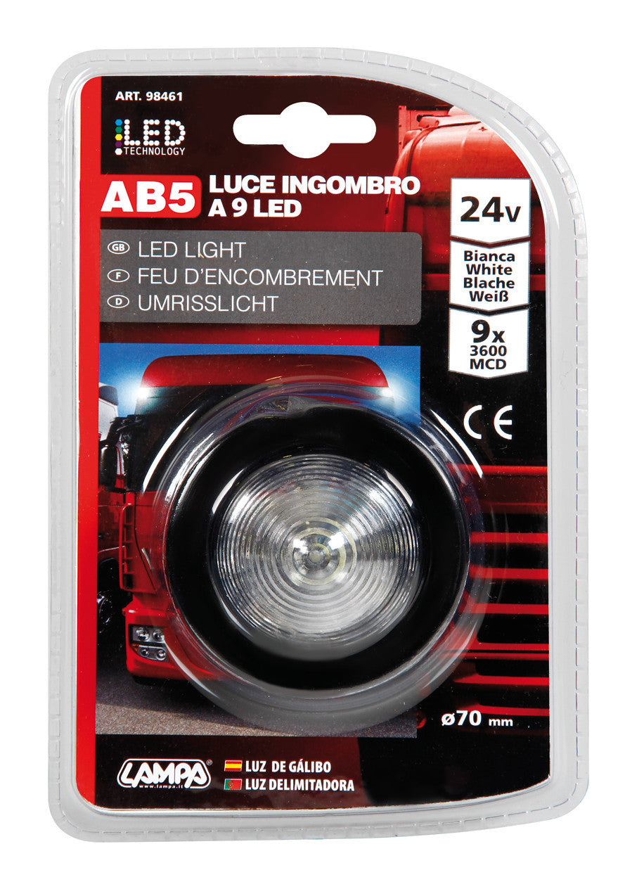 Luce decorativa - 9 Led - 24V - Bianco