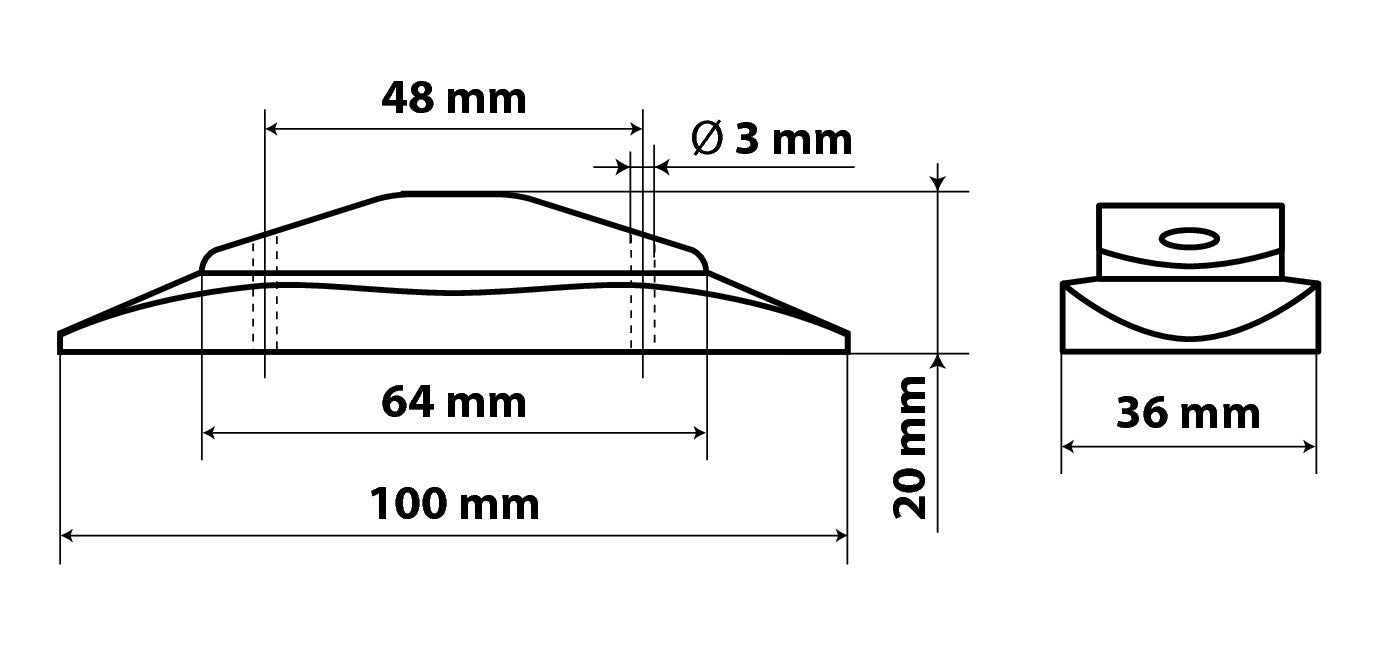 Luce decorativa - 2 Led - 24V - Arancio