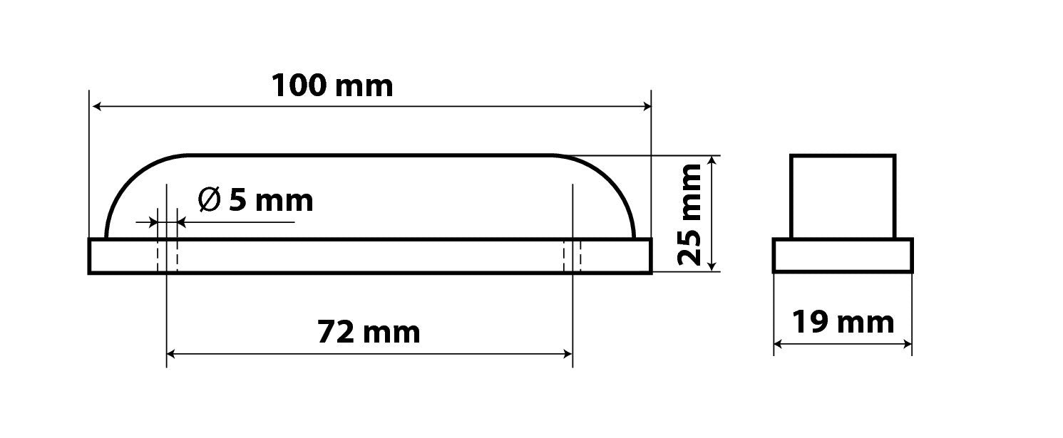 Luce decorativa - 6 Led - 24V - Bianco