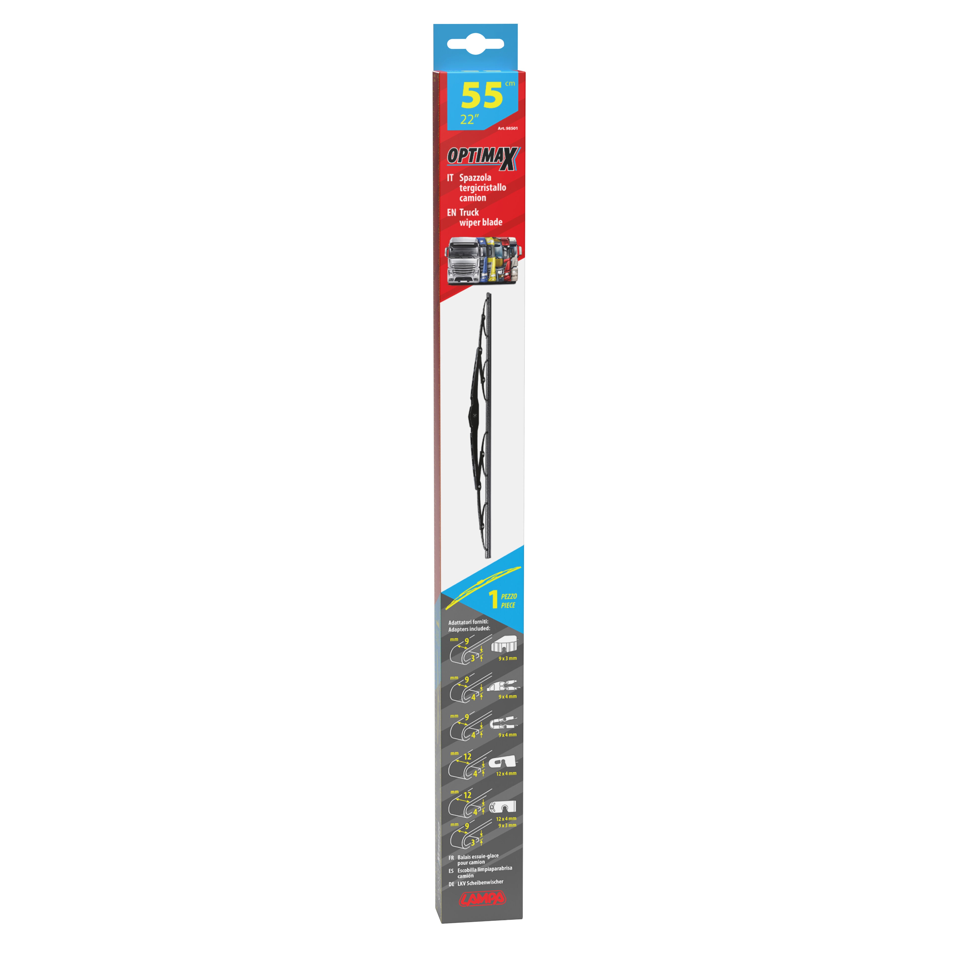 Optimax, spazzola tergicristallo per camion e furgoni - 55 cm (22") - 1 pz