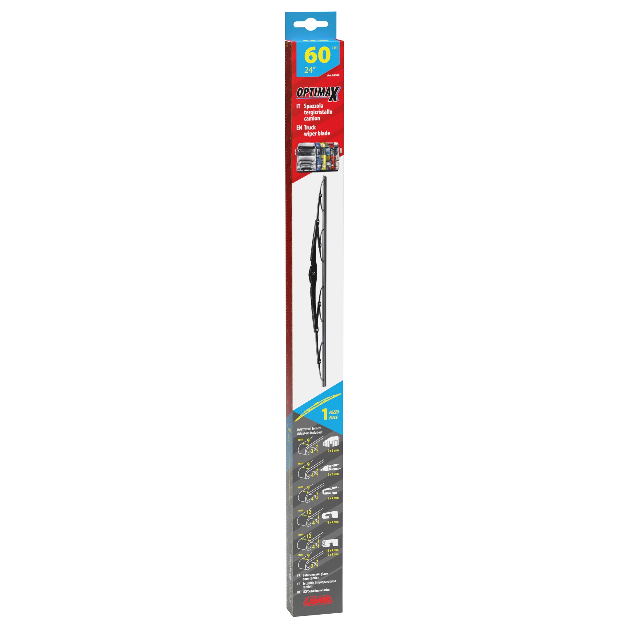 Optimax, spazzola tergicristallo per camion e furgoni - 60 cm (24") - 1 pz