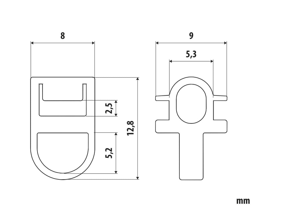 Scorrevoli per binari - G-2 - 25 pz