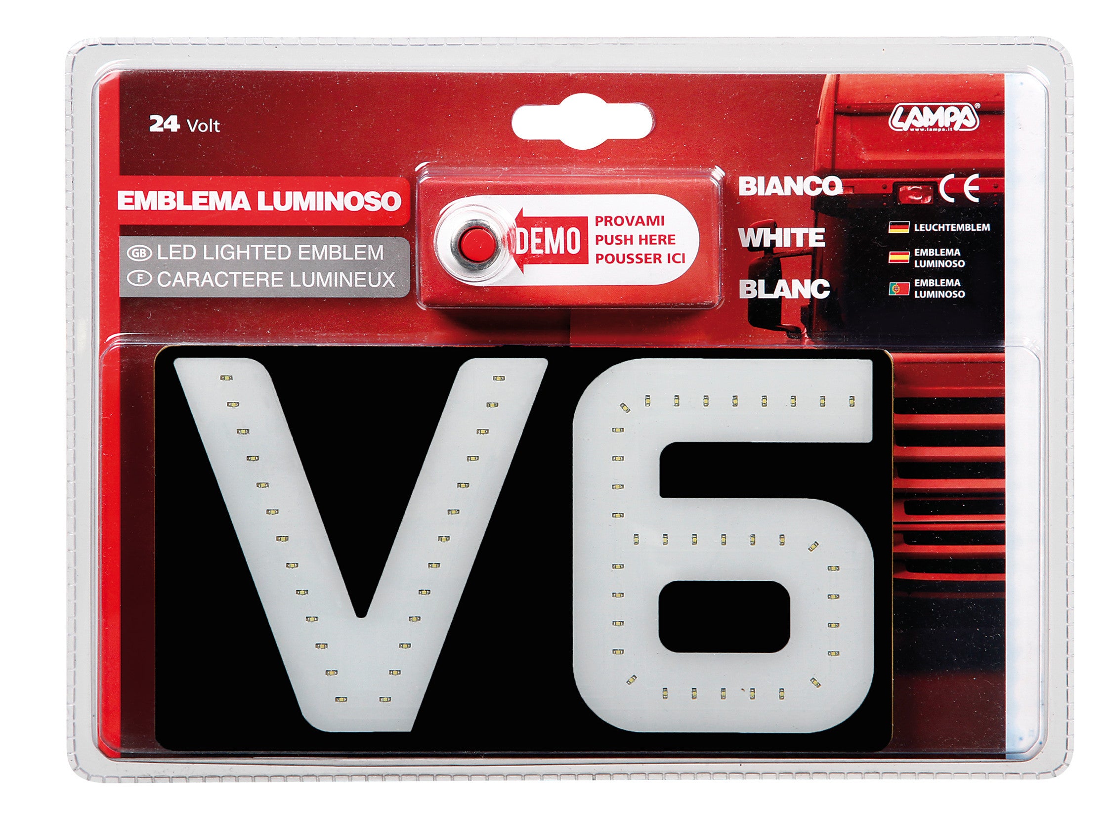 Emblema luminoso, 24V - V6