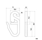 Ganci per tende - G-4 - 25 pz