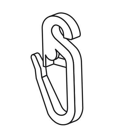 Ganci per tende - G-4 - 25 pz