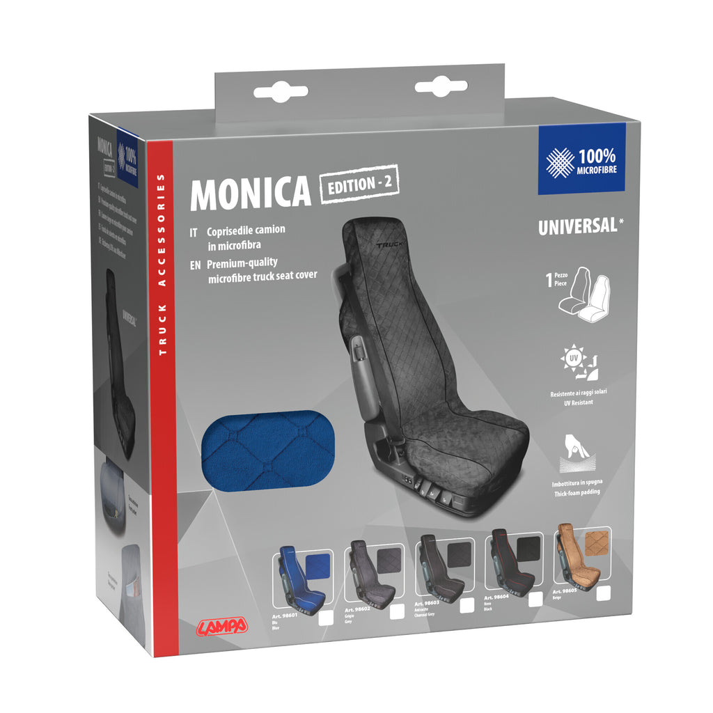 Monica, coprisedile in microfibra per camion - Blu