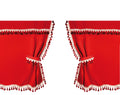 Oscura, tende centrali per camion, cabina standard - Rosso