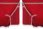 Premiere Pro-Cabin, set tende in microfibra per camion - Rosso