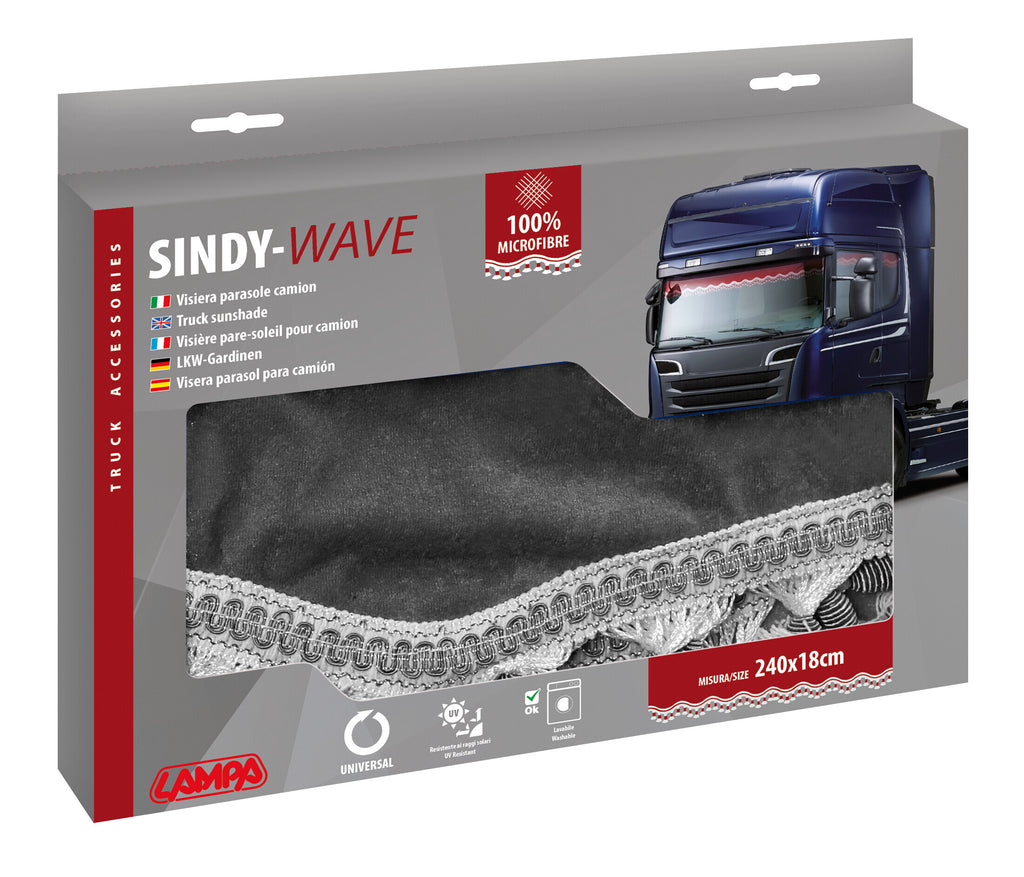 Sindy, fascia parasole in microfibra per camion - Grigio
