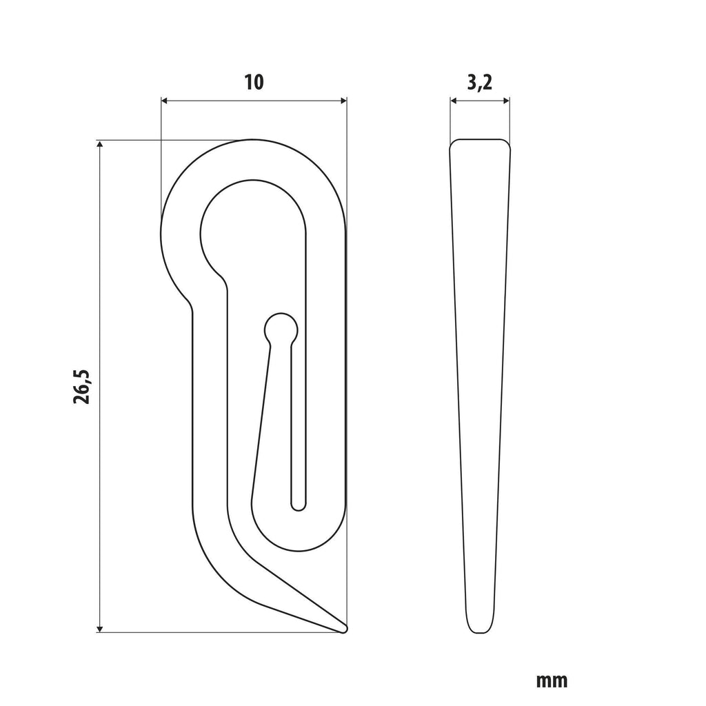 Ganci per tende - G-5 - 25 pz