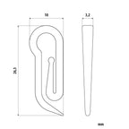Ganci per tende - G-5 - 25 pz