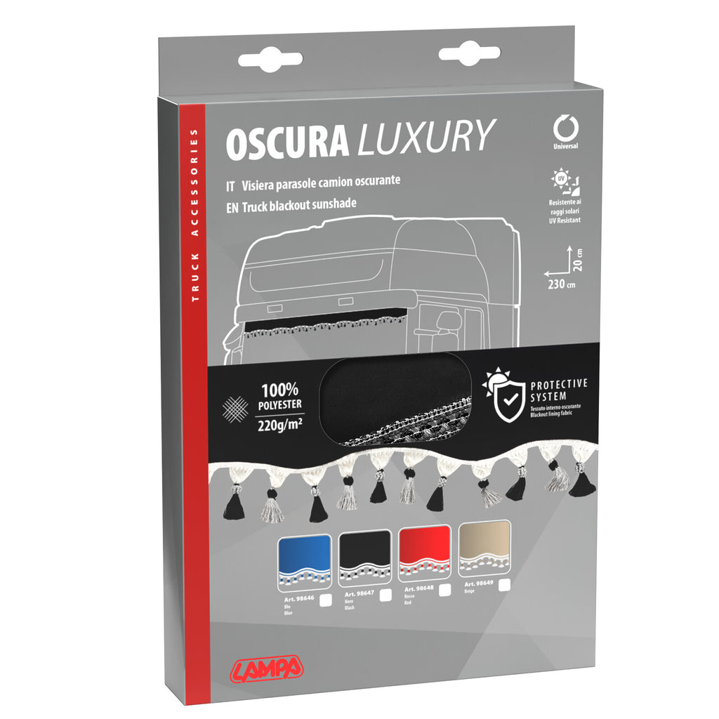 Oscura, fascia parasole per camion - Nero