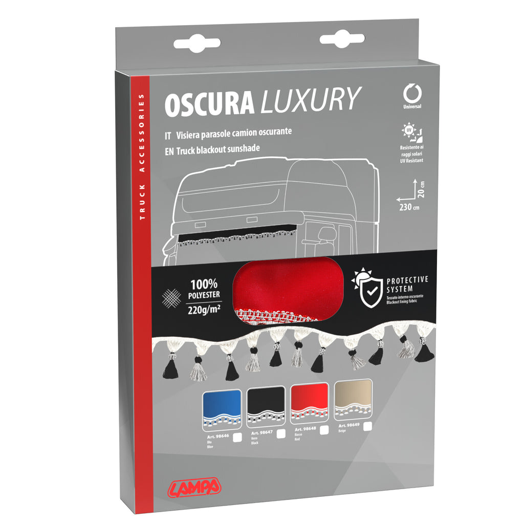 Oscura, fascia parasole per camion - Rosso