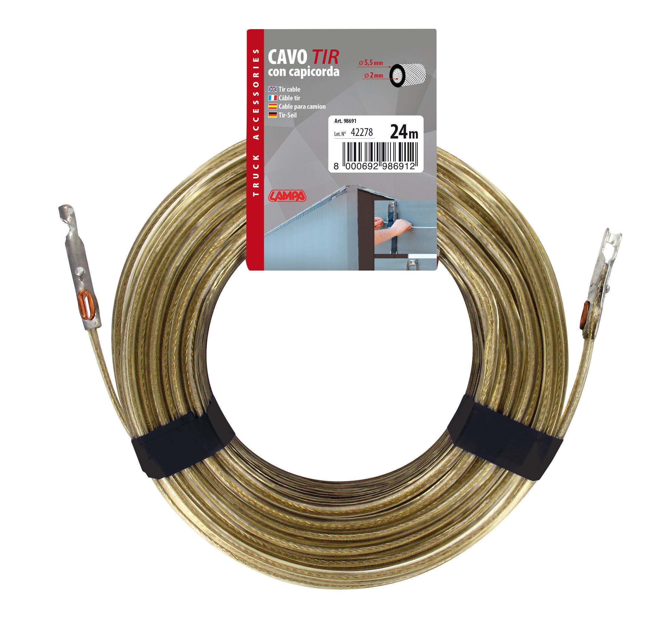 Cavo Tir con capicorda - 24 m