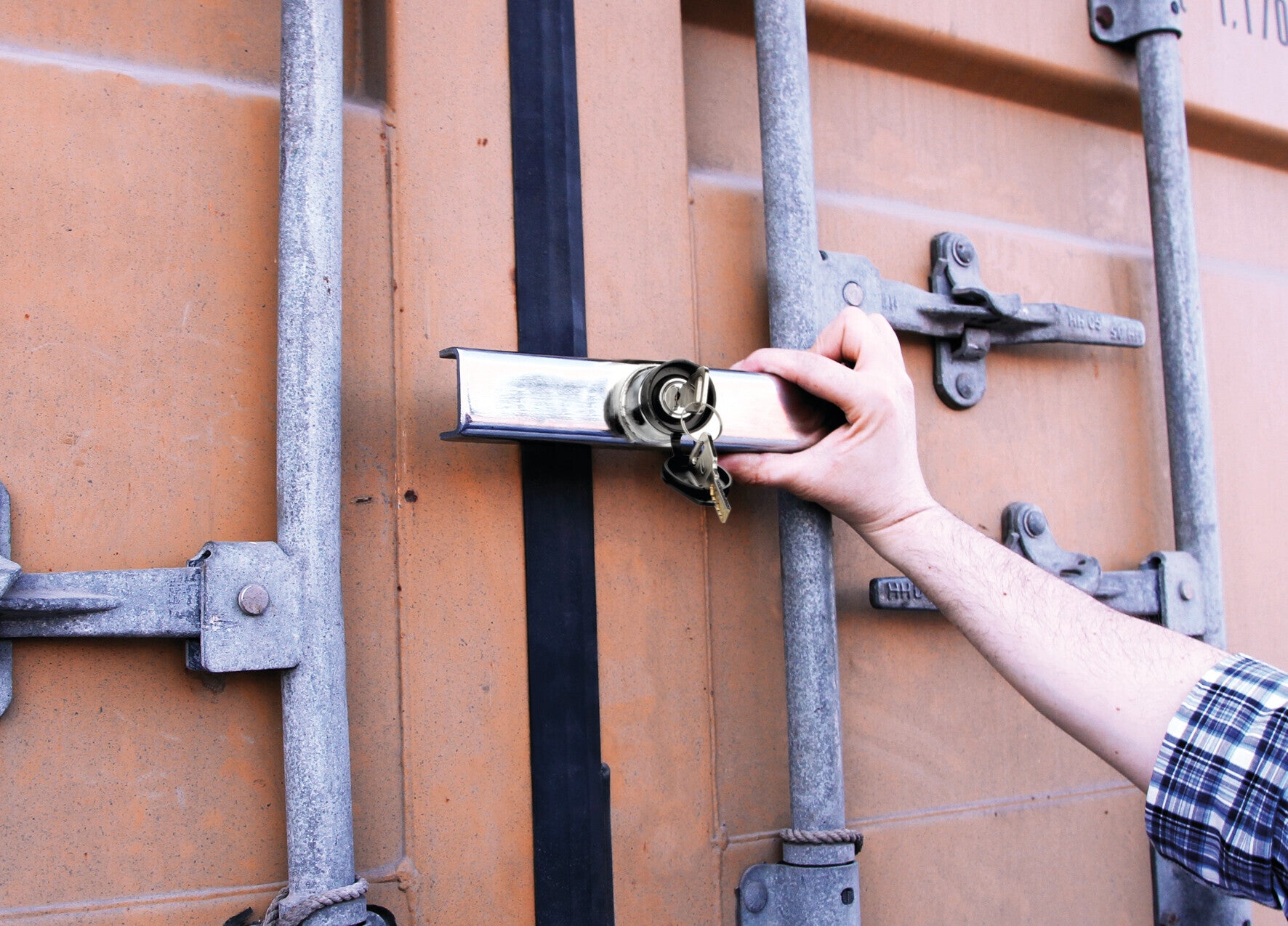 Zanna 2, lucchetto blocca-porte posteriore in acciaio cromato