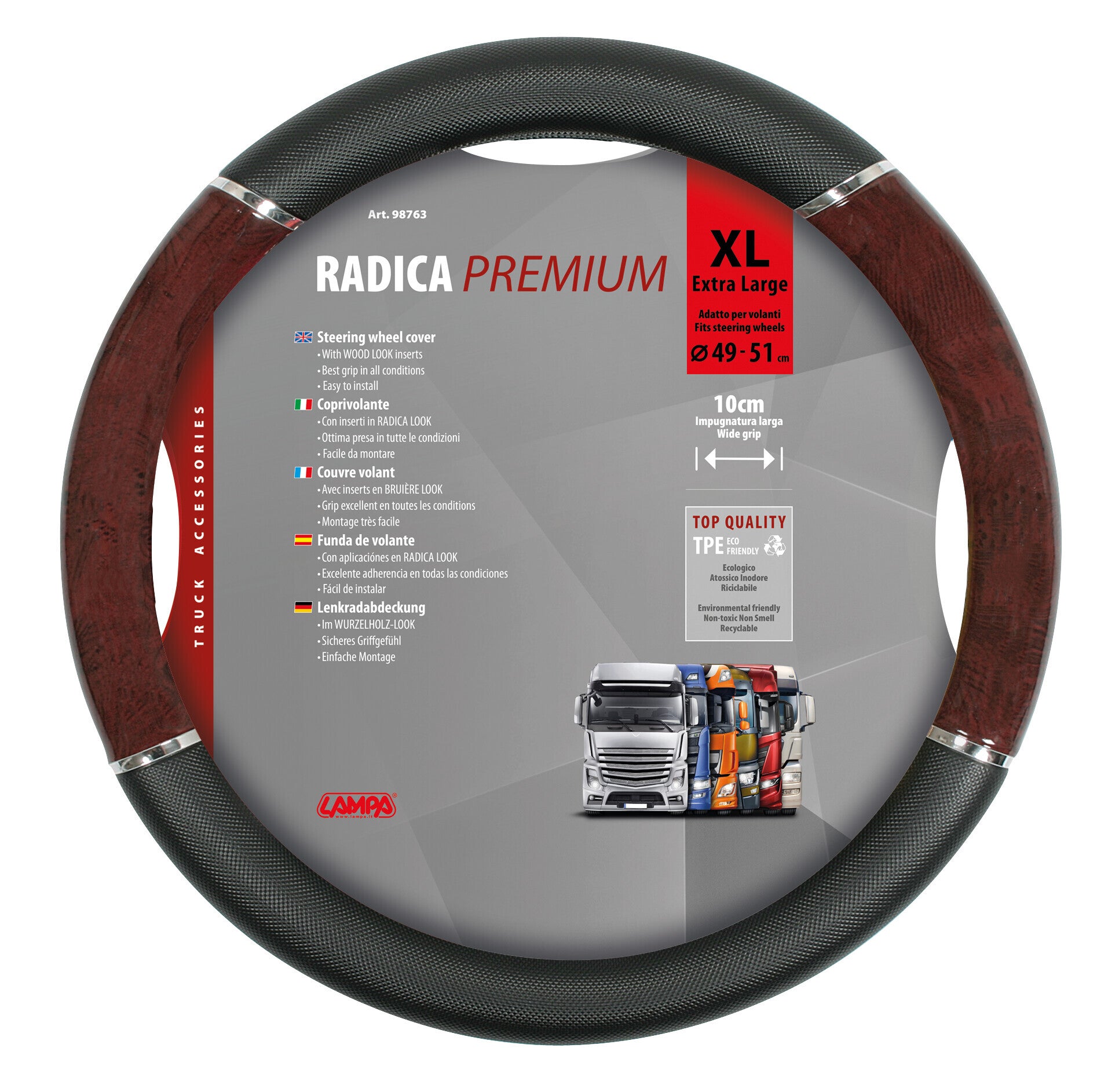 Radica, coprivolante in Skeentex - XL - Ø 49/51 cm